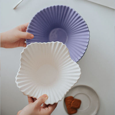 Handmade Ceramic Salad Bowl Luxury Fruit Bowl For Dessert Nordic Style Yogurt Fruit Bowl
