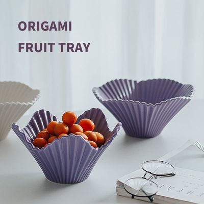 Handmade Ceramic Salad Bowl Luxury Fruit Bowl For Dessert Nordic Style Yogurt Fruit Bowl