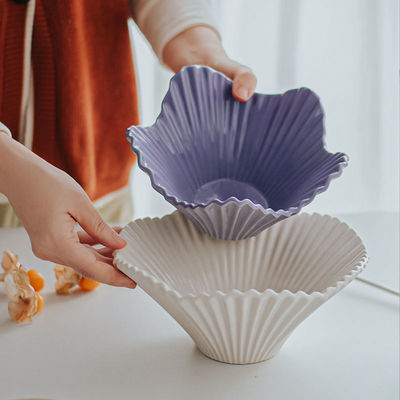 Handmade Ceramic Salad Bowl Luxury Fruit Bowl For Dessert Nordic Style Yogurt Fruit Bowl