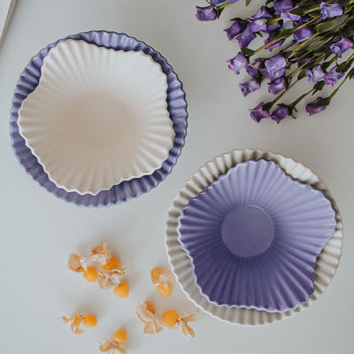 Handmade Ceramic Salad Bowl Luxury Fruit Bowl For Dessert Nordic Style Yogurt Fruit Bowl