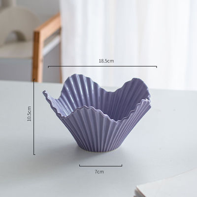 Handmade Ceramic Salad Bowl Luxury Fruit Bowl For Dessert Nordic Style Yogurt Fruit Bowl
