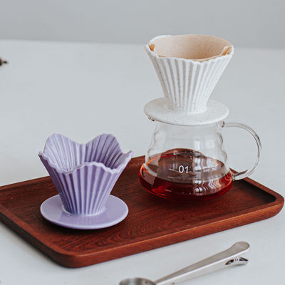 Straight Ceramic Reusable Hand Brew Coffee Filter Cup Convenient For Office And Home