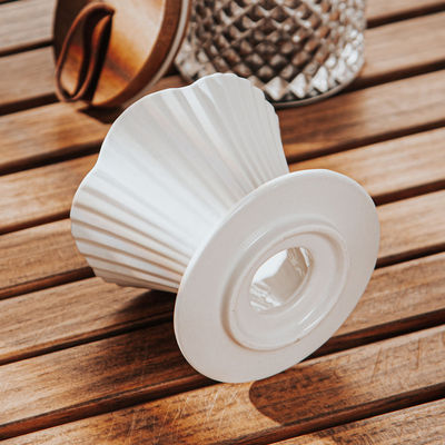 Straight Ceramic Reusable Hand Brew Coffee Filter Cup Convenient For Office And Home