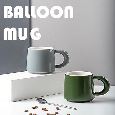 Personalised Handgrip Porcelain Milk Coffee Mug Nordic Gift Set Custom Pottery Mugs