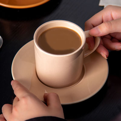 Ceramic Nordic Style Mug For Business Gifts 7.8oz 230ml Mug And Saucer Porcelain Cups