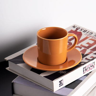 Business Gifts Small Pottery Coffee Mugs With Spoon And Gift Box In Classic Nordic Design