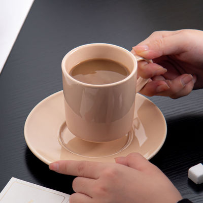 Business Gifts Small Pottery Coffee Mugs With Spoon And Gift Box In Classic Nordic Design