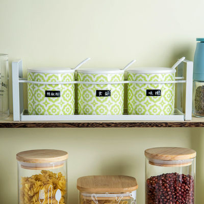 Modern Design 250 Ml Stoneware Spice Jar Set Custom Porcelain Container For Seasoning