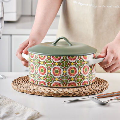 Double Ear Noodle Salad Bowl With Lid Dinnerware Soup Noodle Bowl Set Ceramic Soup Pot