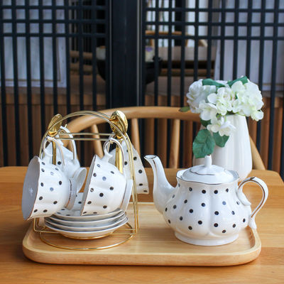 Business Gifts Occasion Vintage Porcelain Tea Cups And Saucers With Golden Handle
