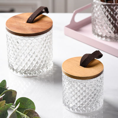 Modern Design Sustainable Kitchen Canister Set With Lid Crystal Storage Jars Set