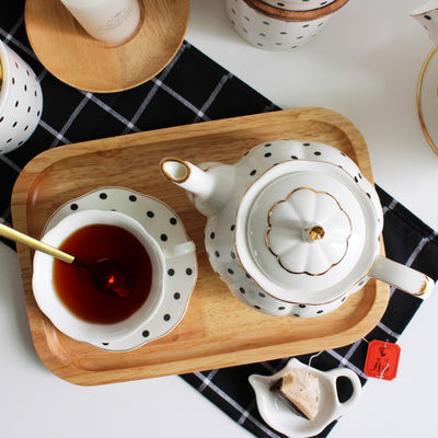 Business Gifts Occasion Vintage Porcelain Tea Cups And Saucers With Golden Handle