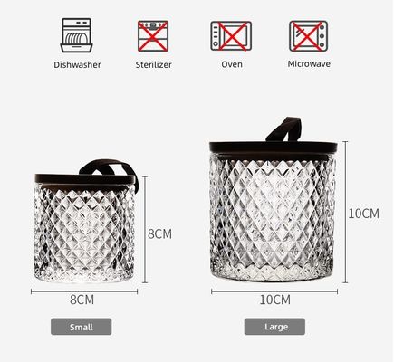 Modern Design Sustainable Kitchen Canister Set With Lid Crystal Storage Jars Set