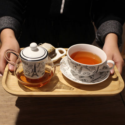 Handmade Ceramic/Glass Tea Pot and Cup Europe Design Tea Set for One Person