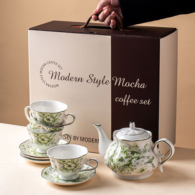800ml Volume Europe Design Style Porcelain Coffee Tea Set for Afternoon Tea Gathering