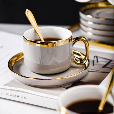 Classic Design Style Customized Ceramic Cup And Saucer For Occasion Business Gifts
