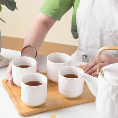 Sustainable Ceramic Type Porcelain Tea Set Of 6 Japanese White Tea Cups With Gift Box