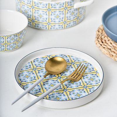 Sustainable Original Design Bohemian Art Style Ceramic Plate For Home Hotel And Party