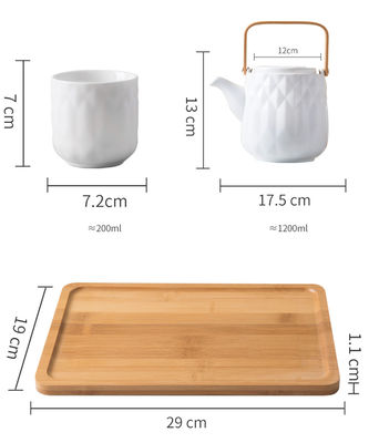 Sustainable Ceramic Type Porcelain Tea Set Of 6 Japanese White Tea Cups With Gift Box