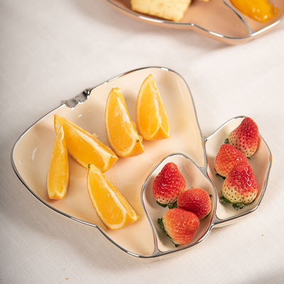 Sustainable and Business Gifts Cute Rabbit Porcelain Snack Dish for Children's Desserts