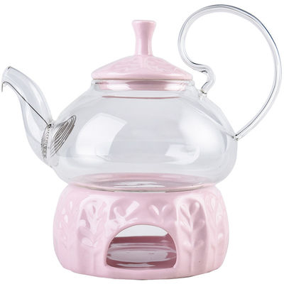Contemporary Design Glass Teapot British Tea Set Heater and Gift Box Included