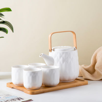 Nordic Tea Pot Set Sustainable Porcelain Japanese Tea Pots and Stoneware Cups