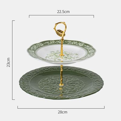 Other Volume Creative Ceramic Cake Stand 2 Tier Designer For Party Dessert Stand
