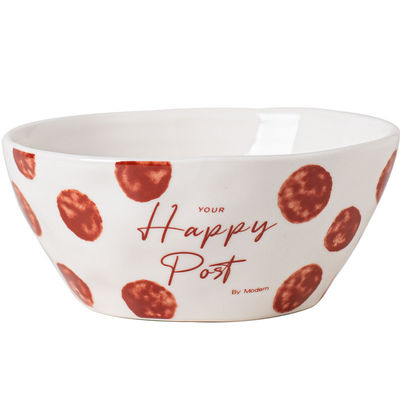 Vintage Design Round Decal Porcelain Cereal Bowls For Party Bulk Salad Ceramic Soup Bowl