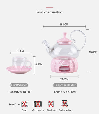 Ceramic Drinkware Type Tea And Coffee Pot Set For One Glass Tea Pot And Cup In Porcelain