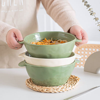 16 Pc Unbreakable Dish Set 8 Inch Noodle Bowl Dessert Salad Bowl Cute Ceramic Rice Bowls