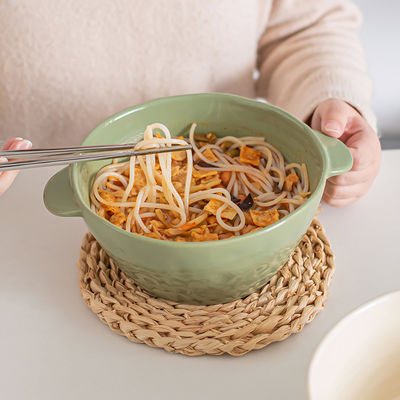 16 Pc Unbreakable Dish Set 8 Inch Noodle Bowl Dessert Salad Bowl Cute Ceramic Rice Bowls