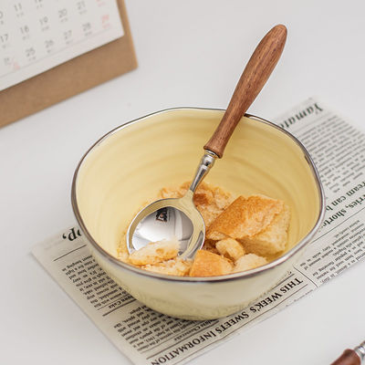 Hotel Restaurant Dough Bowl Ceramic Mixing Bowls In Solid Yellow Color Of Other Volume