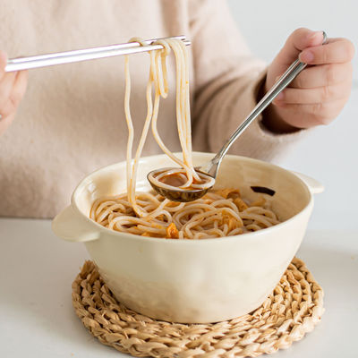 16 Pc Unbreakable Dish Set 8 Inch Noodle Bowl Dessert Salad Bowl Cute Ceramic Rice Bowls