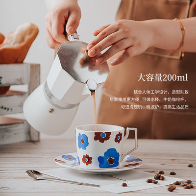 European Ceramic Cappuccino Coffee Cup And Saucer Set For Business Gifts Occasion