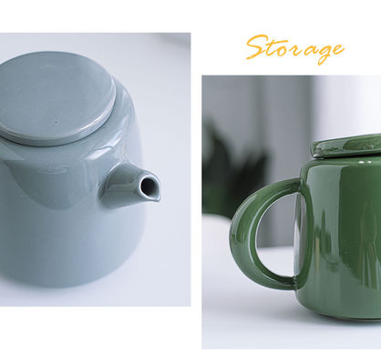 Japanese Tea Cup Set Porcelain Teekanne Set Green Afternoon Cup And Saucer With Tray
