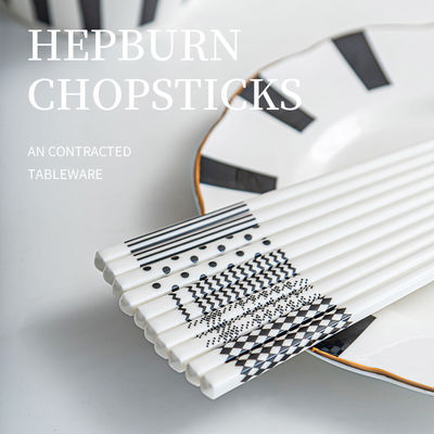 Stylish Hepburn Style Ceramic Chopsticks Gift Set For Chinese Porcelain Sushi Lovers