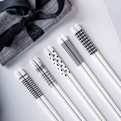 Stylish Hepburn Style Ceramic Chopsticks Gift Set For Chinese Porcelain Sushi Lovers
