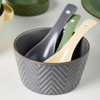 Japanese Style Ceramic Bowl Set Retro Glaze Stoneware Dinnerware For Kitchen Tabletop