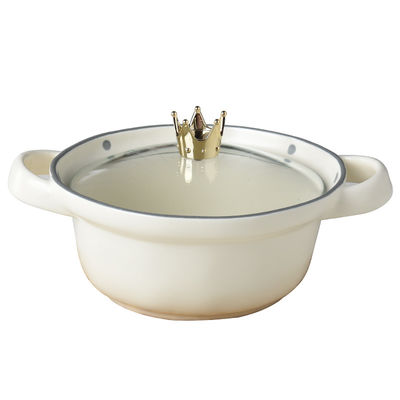 25oz Ceramic Baking Pan Porcelain Noodles Bowl Set With Handles And Grips Camping Occasion