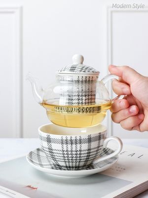 Sustainable Drinkware Type Glass Teapot Ceramic Tea Set Ideal Valentine'S Day Gift