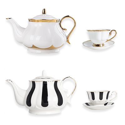 Cup Tea Set Of 6 Ceramic English Coffee Tea Sugar Container Set Arabic Teapot And Plate Suacer