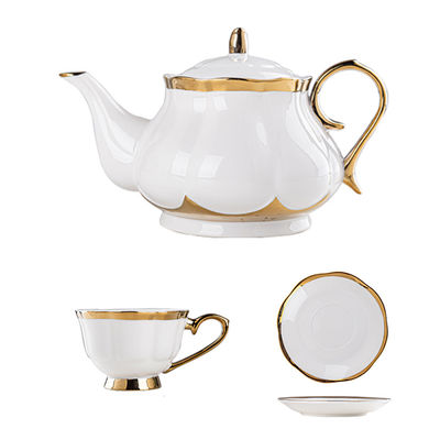 Cup Tea Set Of 6 Ceramic English Coffee Tea Sugar Container Set Arabic Teapot And Plate Suacer