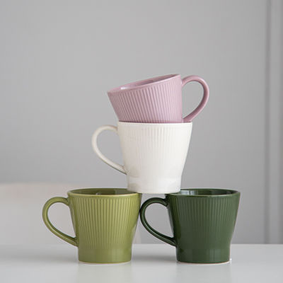 Reusable Ceramic Coffee Cup Set 300ml Nordic Porcelain Mugs For Tea And Cappuccino