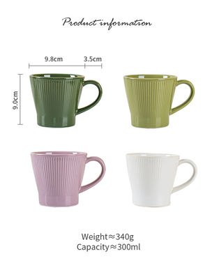 Reusable Ceramic Coffee Cup Set 300ml Nordic Porcelain Mugs For Tea And Cappuccino