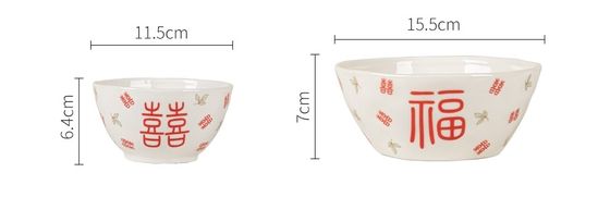 Retro Style Ceramic Dinner Bowl Set For Stocked Food Serving Volume Other Stocked
