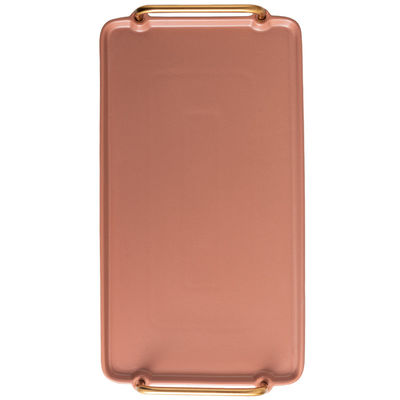 Gold Handled Serving Tray Luxury Ceramic Platter For Party At Restaurant Hotel Home