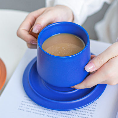 Klein Solid Colors Ceramic Cup Set Simple Cappuccino And Tea Cups For Business Gifts