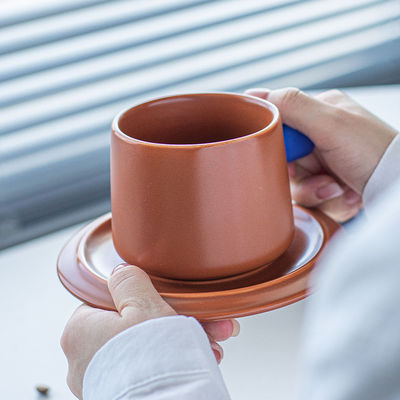 Klein Solid Colors Ceramic Cup Set Simple Cappuccino And Tea Cups For Business Gifts