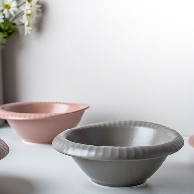 Nordic Irregular Shape Dinnerware Ceramic Set In Morandi Color For Kitchen Tabletop