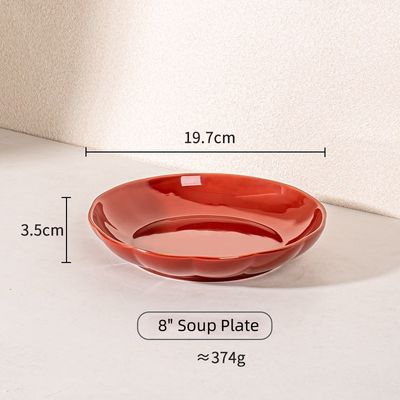 Custom Ceramic Hotel Dinnerware Set With Flower Design Stoneware Dessert Plates